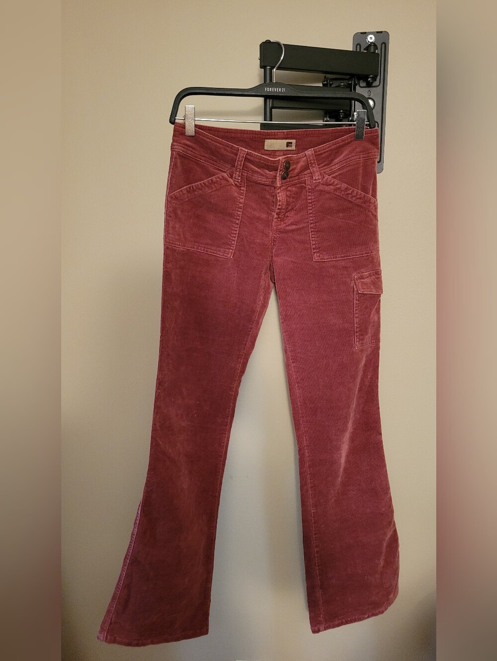 Forever 21 Rose Corduroy Flare Pants